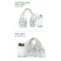LED String Lights With Photo Clippers -Decor Sales 15 cff13202 726e 4266 a9ff 2c9c2bce5909