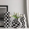 Checkered Ceramic Vase 2 Checkered Ceramic Vase -Decor Sales 16 ec980068 419e 4fb3 8e36 058205558e0b