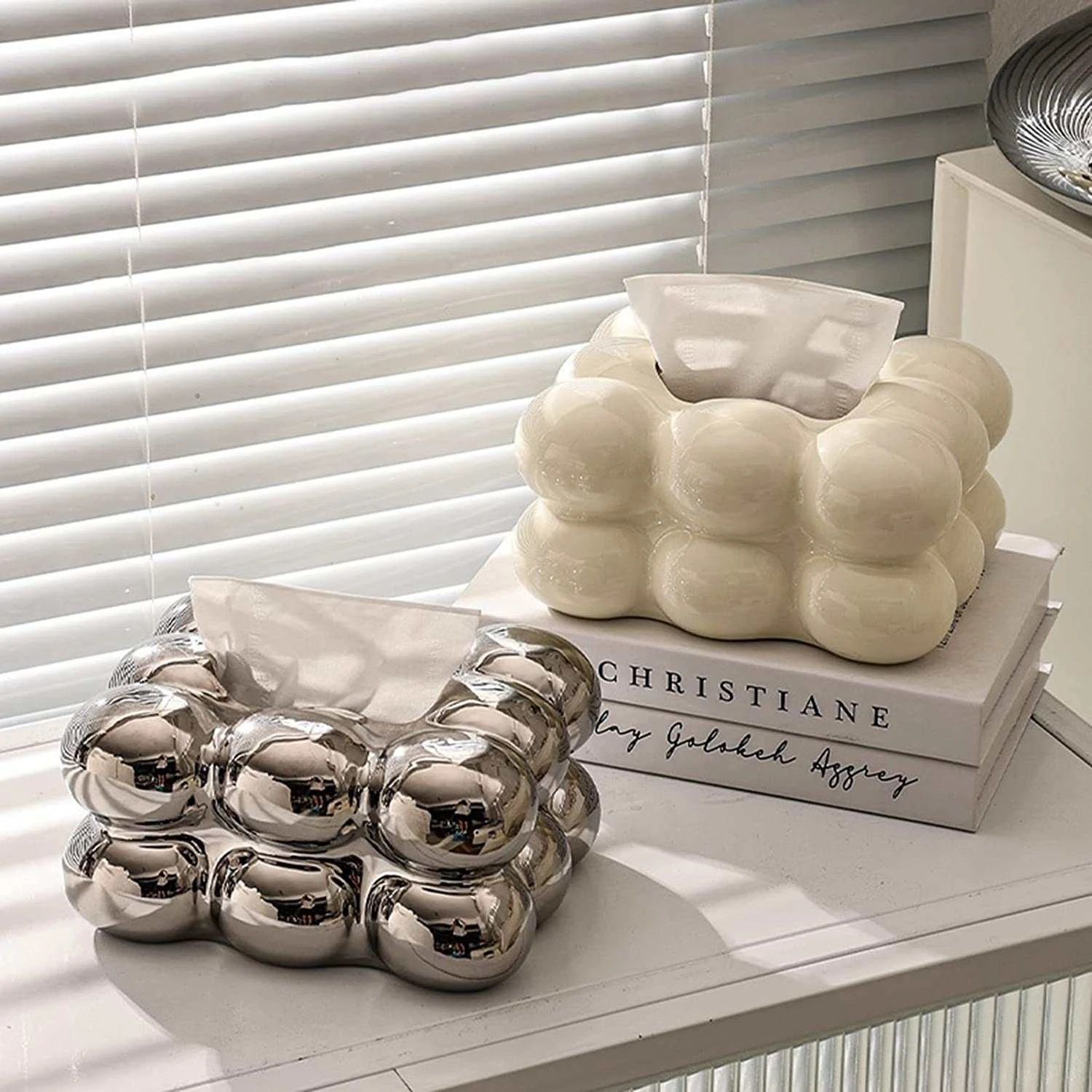 Ceramic Chic Tissue Box 4 Ceramic Chic Tissue Box - Image 2