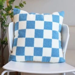 Plush Checkered Pillow Case -Decor Sales 19 ebfecc55 8aa0 4933 9ee9 f52db45331c3