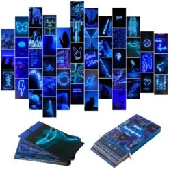 Blue Neon Collage Kit 5 Blue Neon Collage Kit -Decor Sales 30