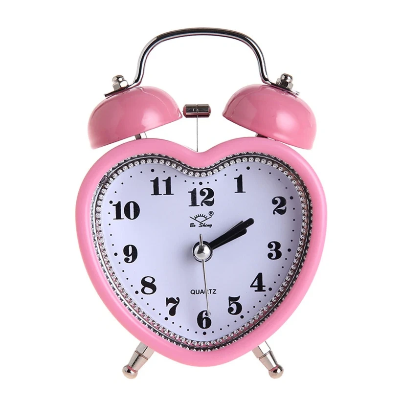 Tick-Free Heart Shape Alarm Clock 3 Tick-Free Heart Shape Alarm Clock