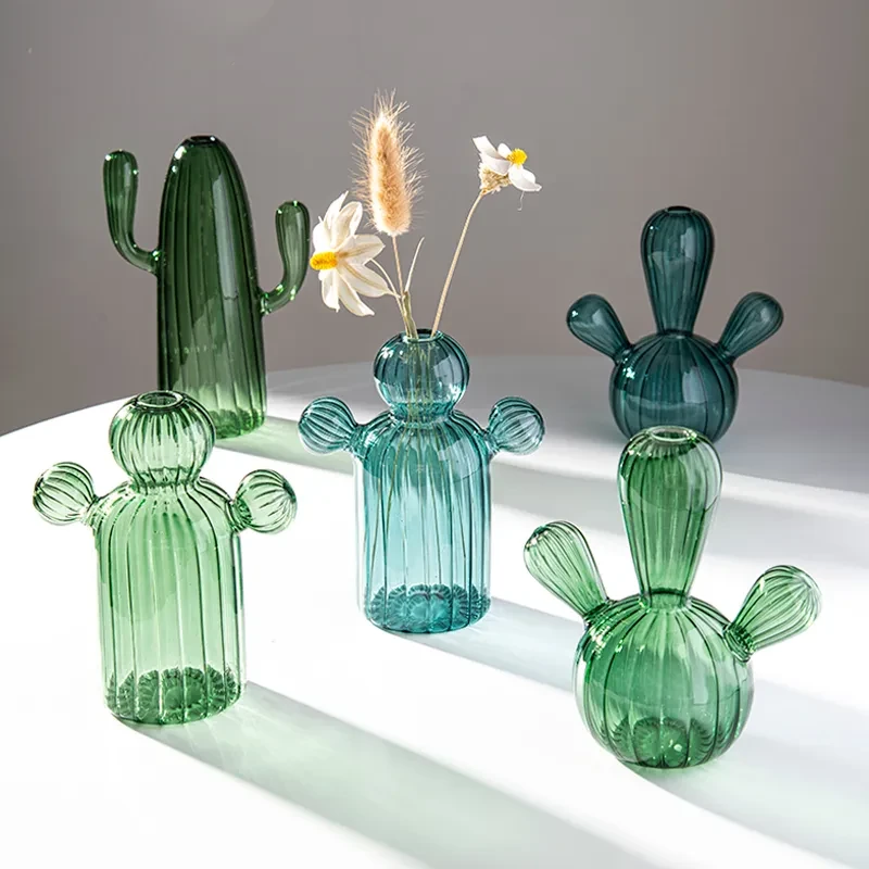 Cactus Transparent Vase 3 Cactus Transparent Vase