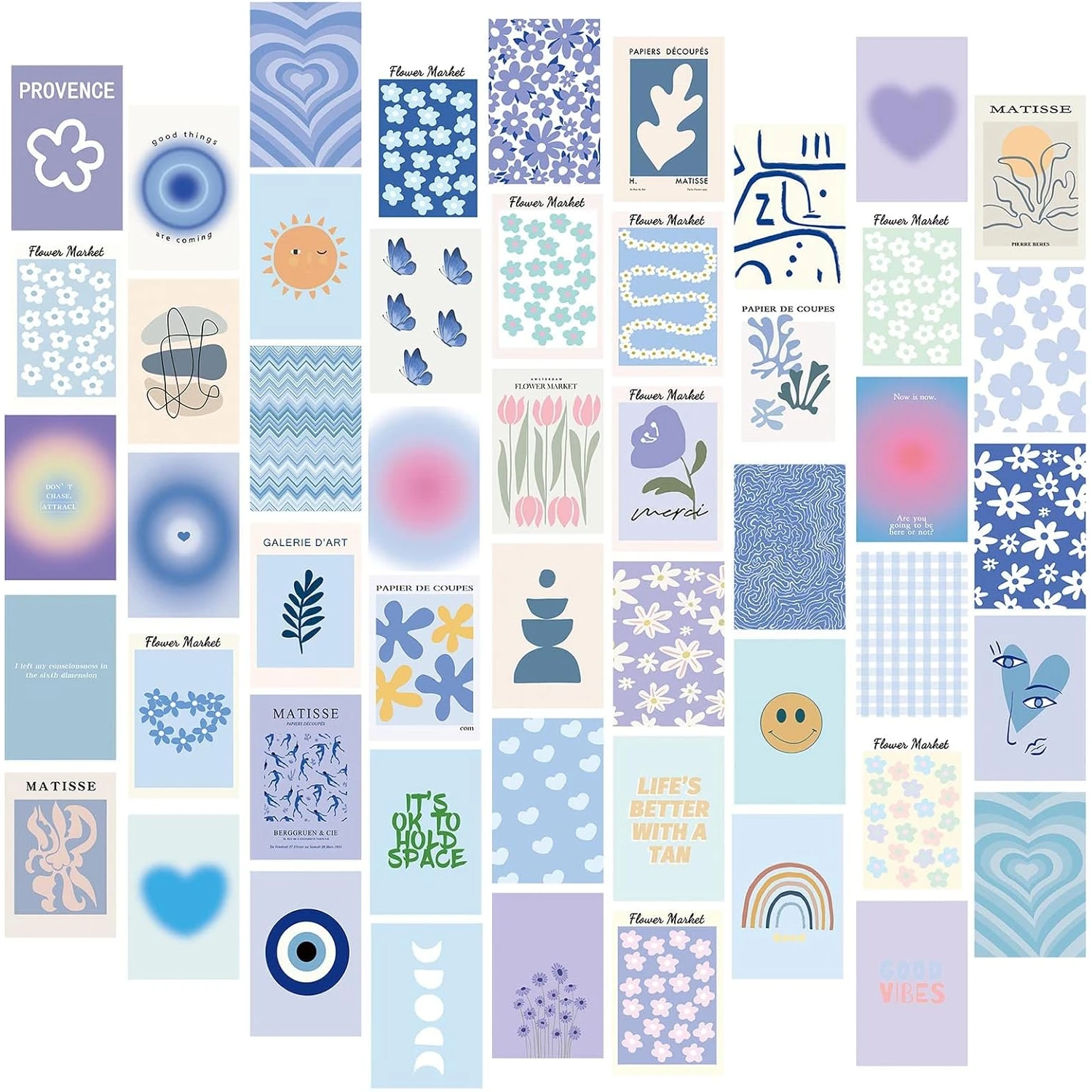 Pastel Blue Collage Kit 3 Pastel Blue Collage Kit