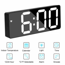 Mirror Screen Alarm Clock -Decor Sales 37 4c8524c5 67e1 40bf 81d3 4204a1e2d292