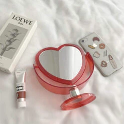 Cute Heart Makeup Mirror -Decor Sales 3 d95186d1 deb8 466d 89bb 10772819e8f2