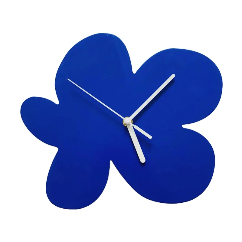 Blue Flower Wall Clock 3 Blue Flower Wall Clock