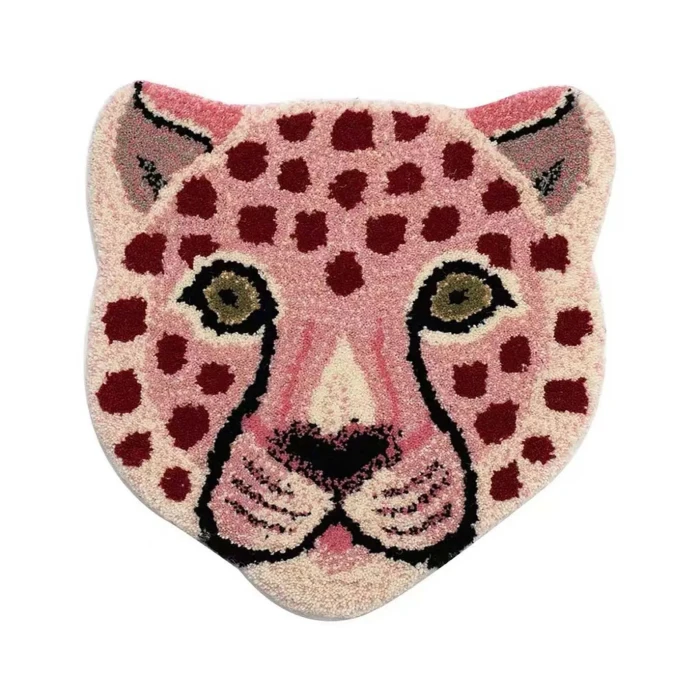 Preppy Pink Leopard Rug 3 Preppy Pink Leopard Rug