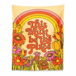 Retro Vibes Floral Tapestry