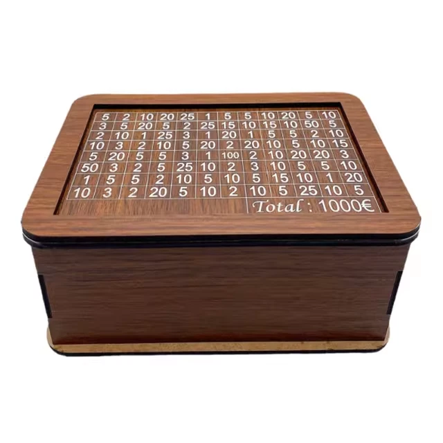Wooden Money Saving Box 6 Wooden Money Saving Box - Image 4