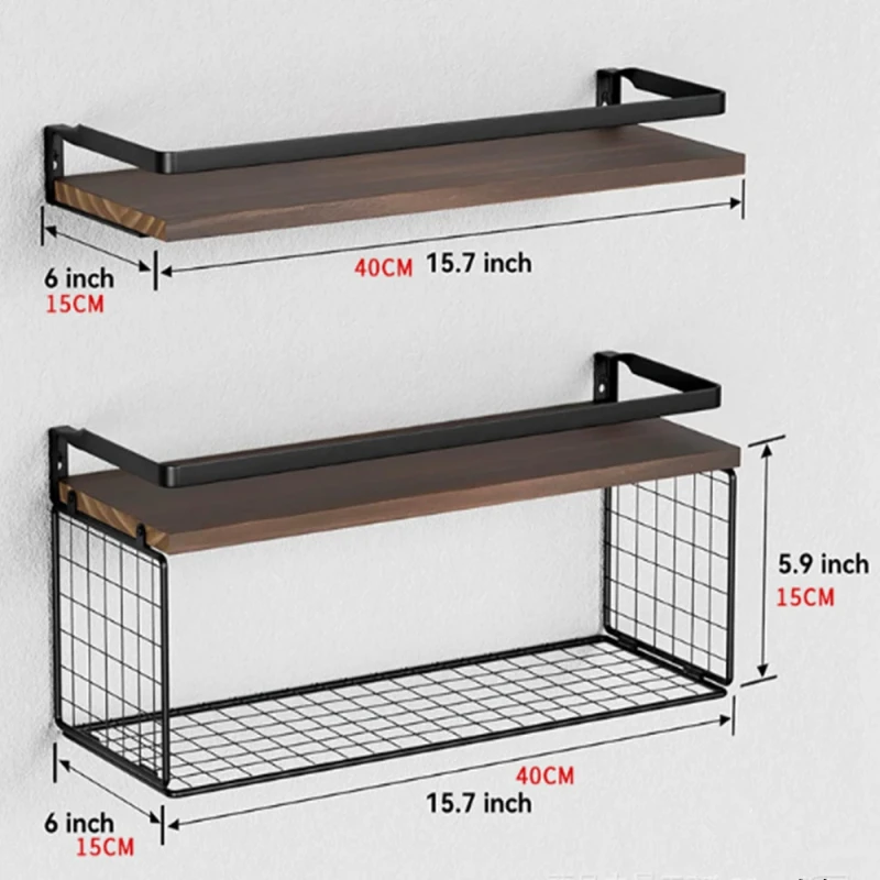 Double Level Wall Shelf 5 Double Level Wall Shelf - Image 3