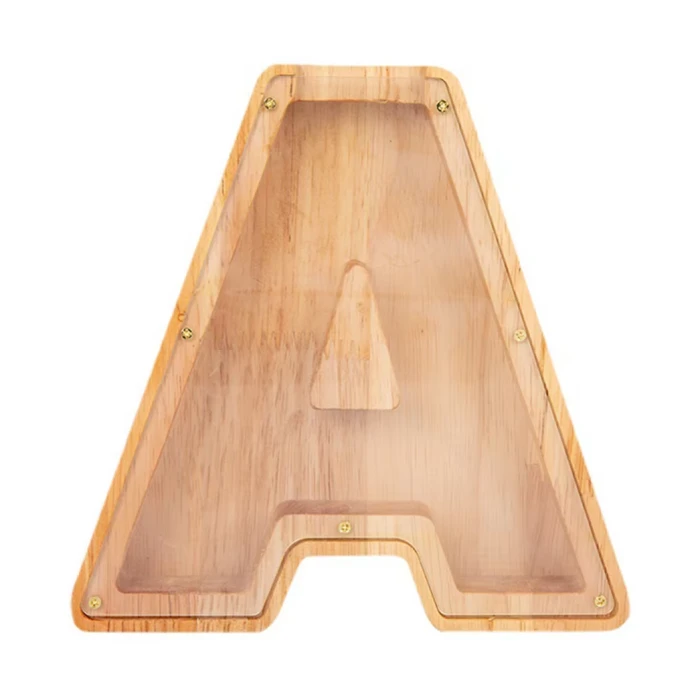 Wooden Letter Piggy Bank 3 Wooden Letter Piggy Bank