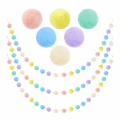 Rainbow Pompom Garland