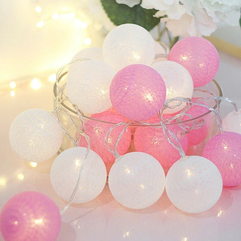 Cotton Ball String Lights 4 Cotton Ball String Lights - Image 2