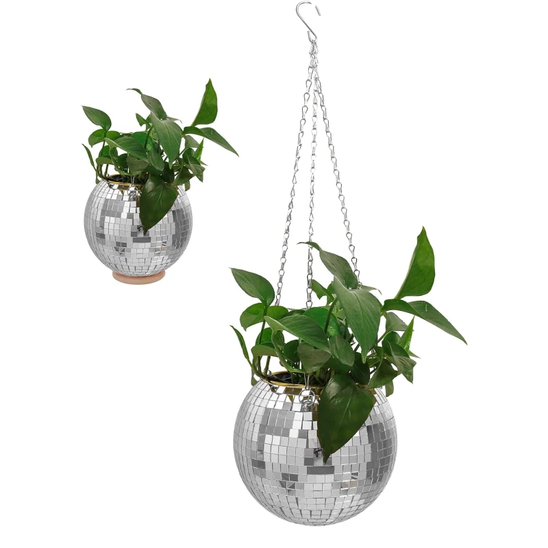 Disco Ball Plant Pot 6 Disco Ball Plant Pot - Image 4