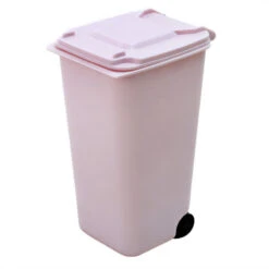 Mini Desktop Trash Can -Decor Sales MiniDesktopTrashCan Pink