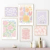 Pastel Flowers Canvas Poster 1 Pastel Flowers Canvas Poster -Decor Sales PastelFlowersCanvasPoster