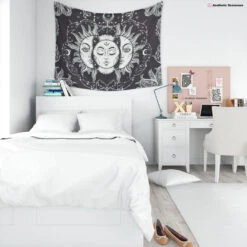 Sun & Moon Tapestry 10 Sun & Moon Tapestry -Decor Sales SunandMoonTapestryBlack Visual1