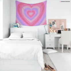 Y2K Heart Tapestry -Decor Sales Y2KHeartTapestry Visual2