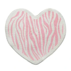 Aesthetic Heart Rug -Decor Sales Zebra