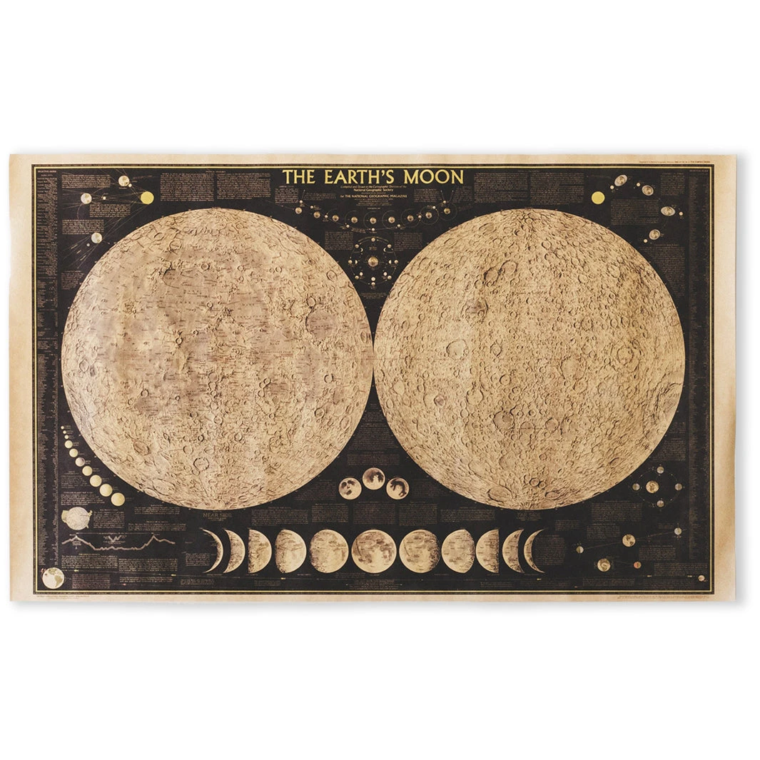 Vintage Moon Atlas Poster 3 Vintage Moon Atlas Poster