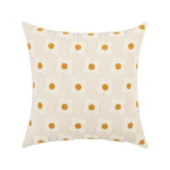 Floral Daisy Cushion Cover -Decor Sales beige