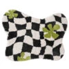 Irregular Checkered Rug -Decor Sales black