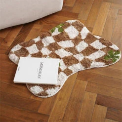 Irregular Checkered Rug 10 Irregular Checkered Rug -Decor Sales coffee2