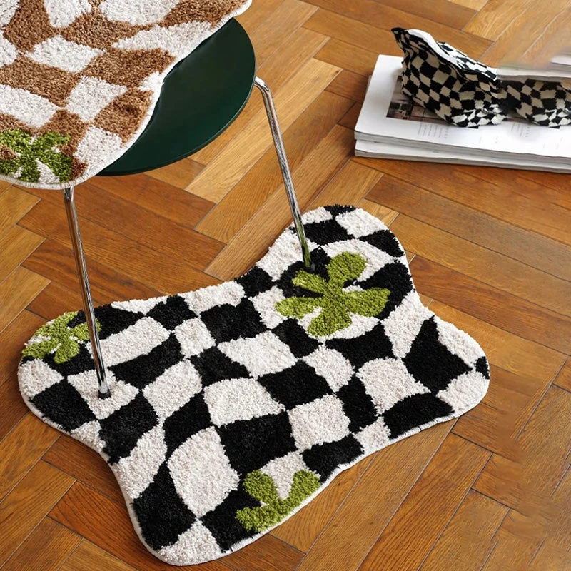 Irregular Checkered Rug 4 Irregular Checkered Rug - Image 2