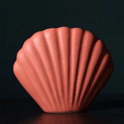 Danish Pastel Seashell Vase -Decor Sales coral4