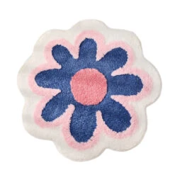 Pastel Flower Rug -Decor Sales pastelflowerrugblue