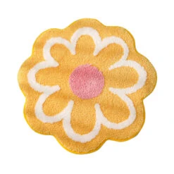 Pastel Flower Rug -Decor Sales pastelflowerrugyellow