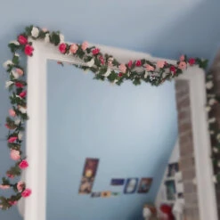 Hanging Rose Garland -Decor Sales rosegarland JPG